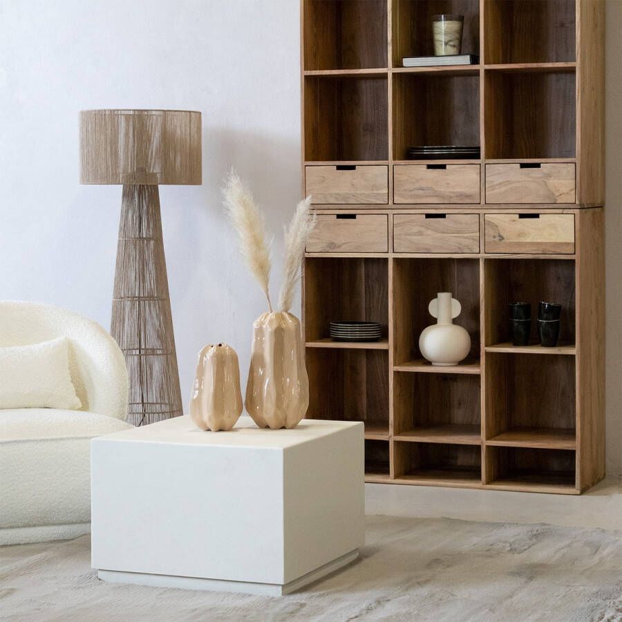 Giga Meubel Salontafel Wit 60x60x42cm Moderne Stijl Tafel Evi