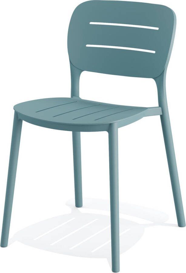 Giga Meubel Terrasstoel Stapelbaar Blauw Zithoogte 46cm 53x46x79cm