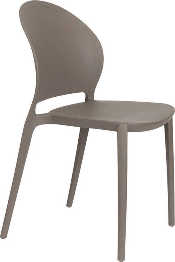 Giga Meubel Tuinstoel Kunstof Grijs Zitdiepte 43cm 52x45x82cm Sjoerd