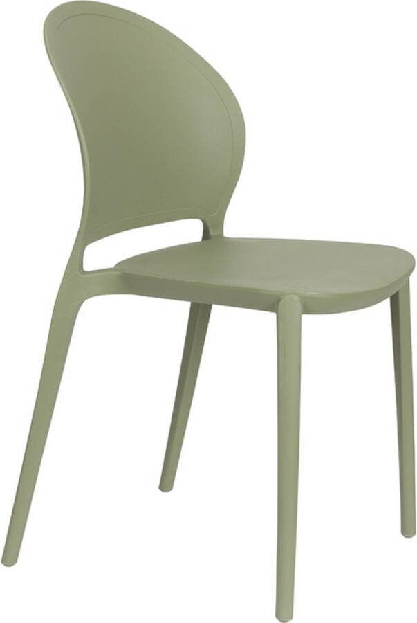 Giga Meubel Tuinstoel Kunstof Groen Zitdiepte 43cm 52x45x82cm Sjoerd