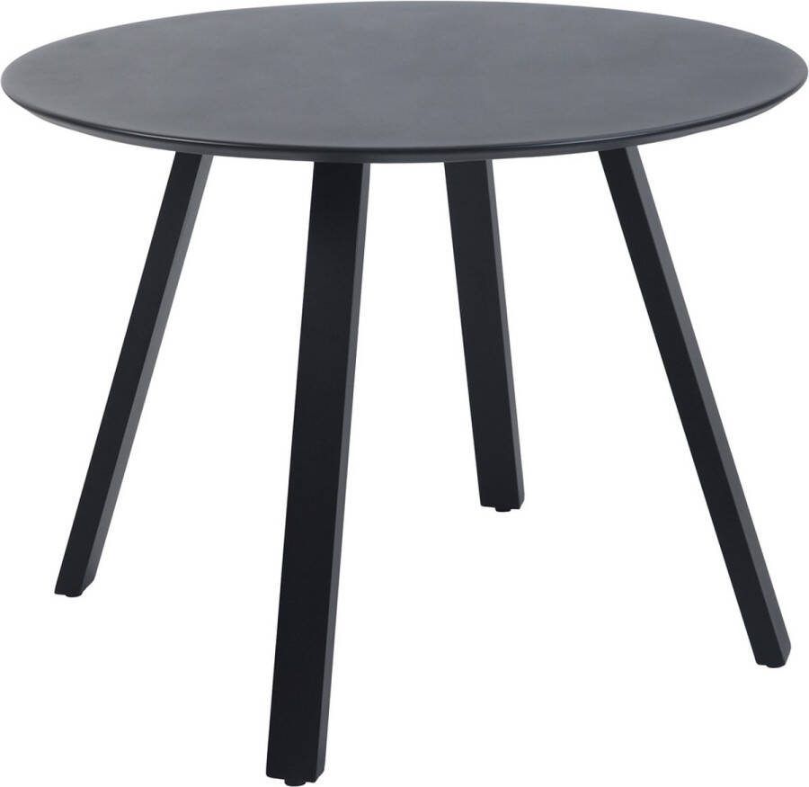 Giga Meubel Tuintafel Rond Ø100cm Zwart Metaal Halo