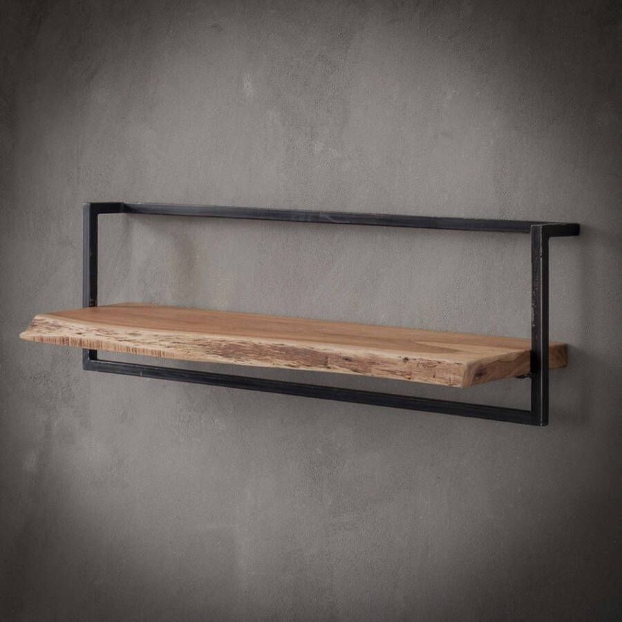 Giga Meubel Gm Wandplank Acaciahout 100cm Naturel Stalen Frame