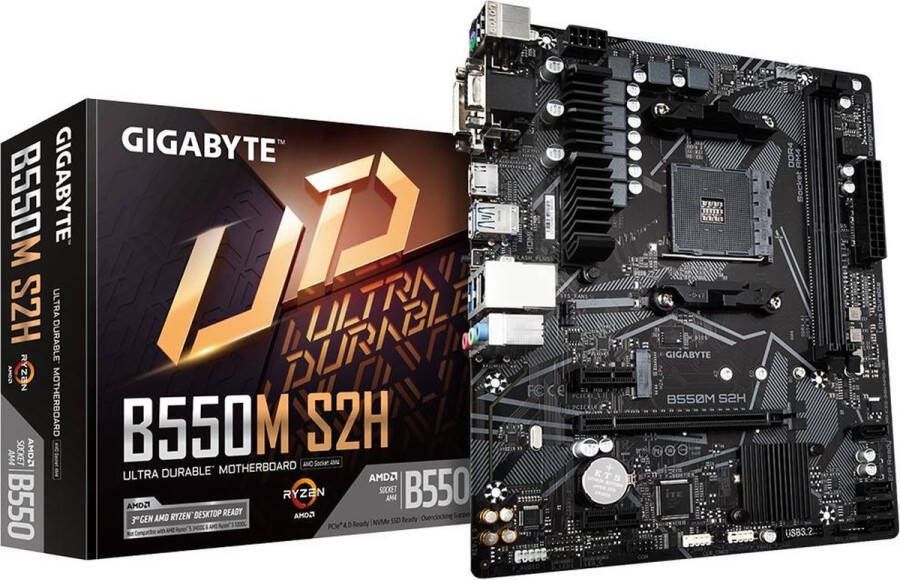 GIGABYTE Moederbord UD B550M S2H mATX DDR4 AM4