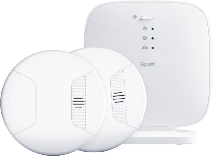 Gigaset Rookmelder 2Pack- Slimme rookmelder 10 jaar levensduur batterij Werkt met Philips Hue en andere sensoren Alarmering via app en ter plaatse