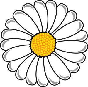 Giggle Beaver Theedoek Bloem 55 X 55 Cm Polyester Wit geel