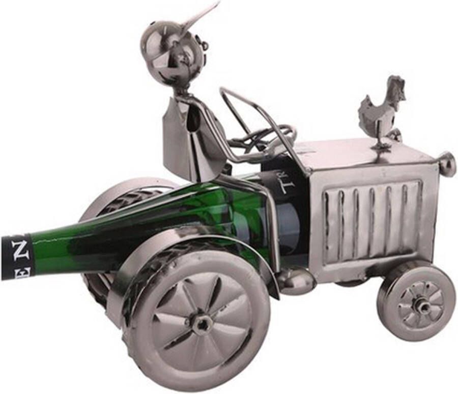Gilde handwerk Flessenhouder Tractor metaal