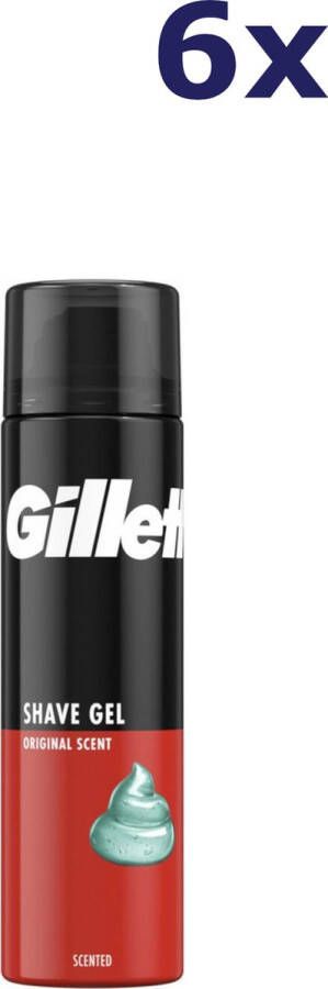 Gillette 6x Scheergel Regular 200 ml