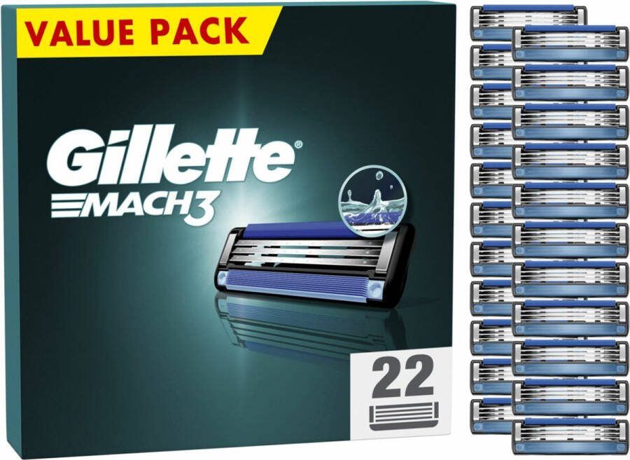 Gillette 6x Scheermesjes Mach3 22 stuks