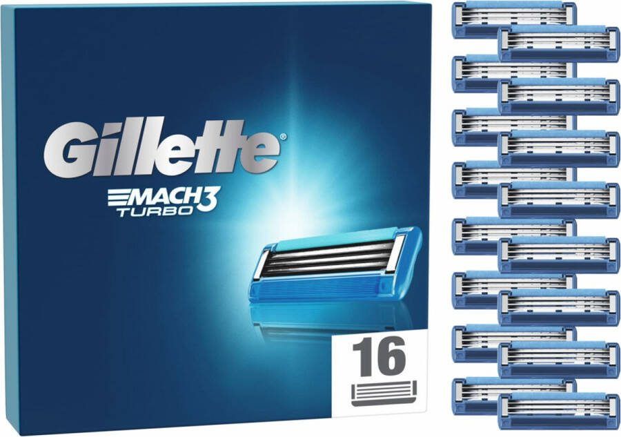 Gillette 6x Scheermesjes Mach3 Turbo 16 stuks