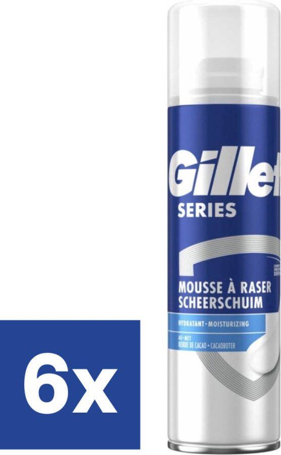 Gillette 6x Series Verzorgende Scheerschuim Mannen 250ml