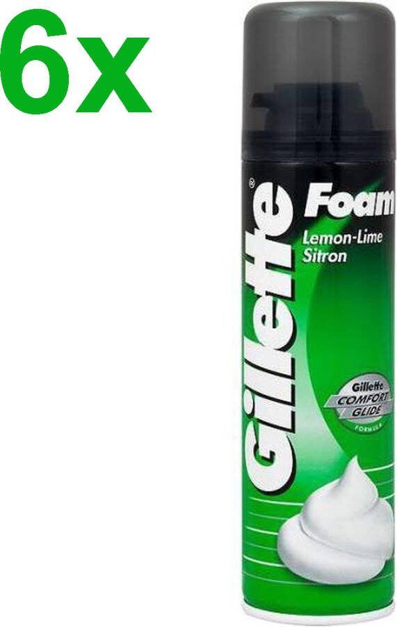 Gillette Basic Scheerschuim Citroen Lemon 6x 200ml