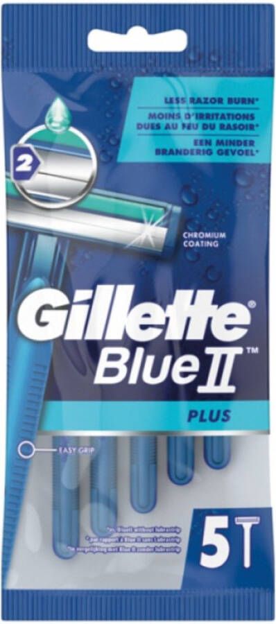 Gillette Blue II Plus wegwerpscheermesjes 5st.
