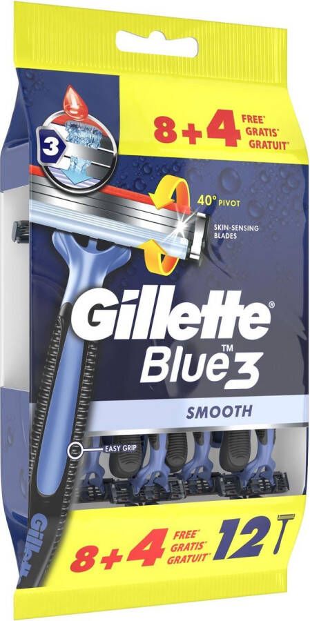 Gillette Blue3 Wegwerpmesjes Mannen 12 stuks