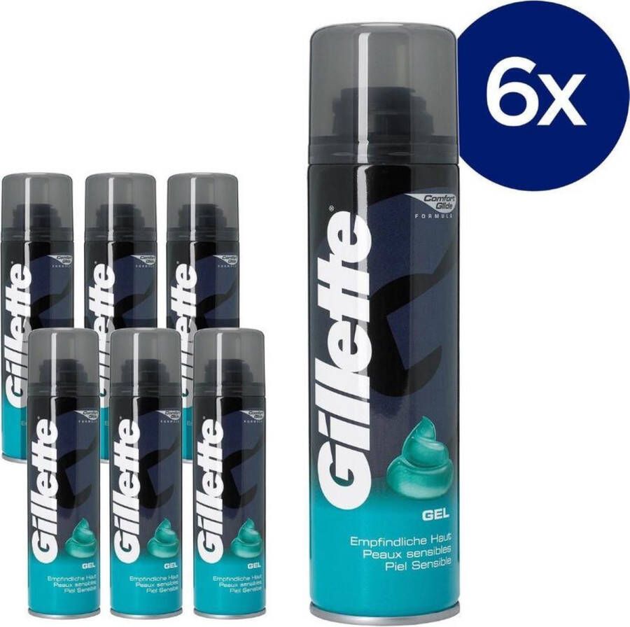 Gillette Classic Gevoelige Huid 6x 200ml Scheergel