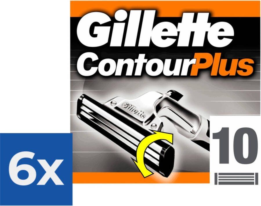 Gillette Contour Plus 10 stuks Wegwerpscheermesjes Voordeelverpakking 6x 10 stuks