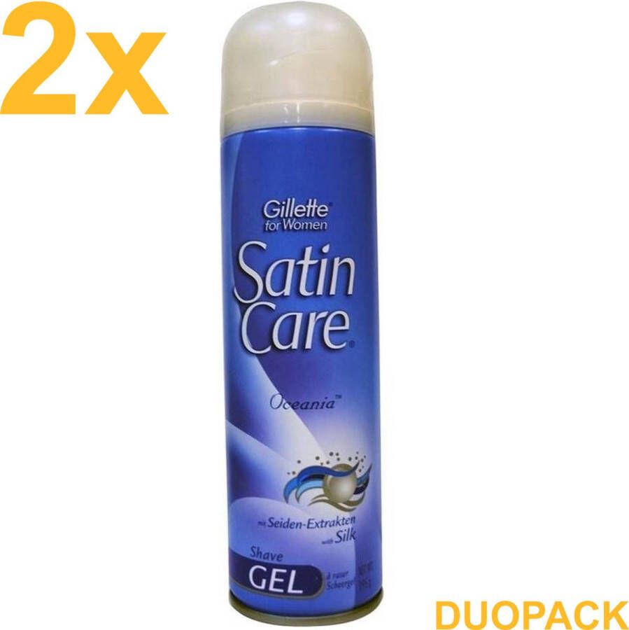 Gillette for Woman Satin Care Oceania Scheergel Duopack 2x 200ml