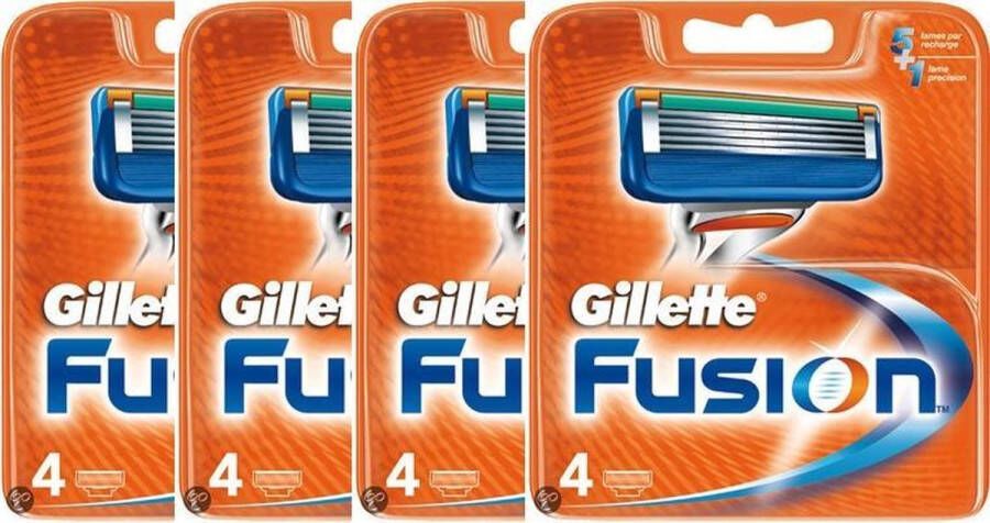 Gillette Fusion 4 pakjes a 4 stuks Scheermesjes