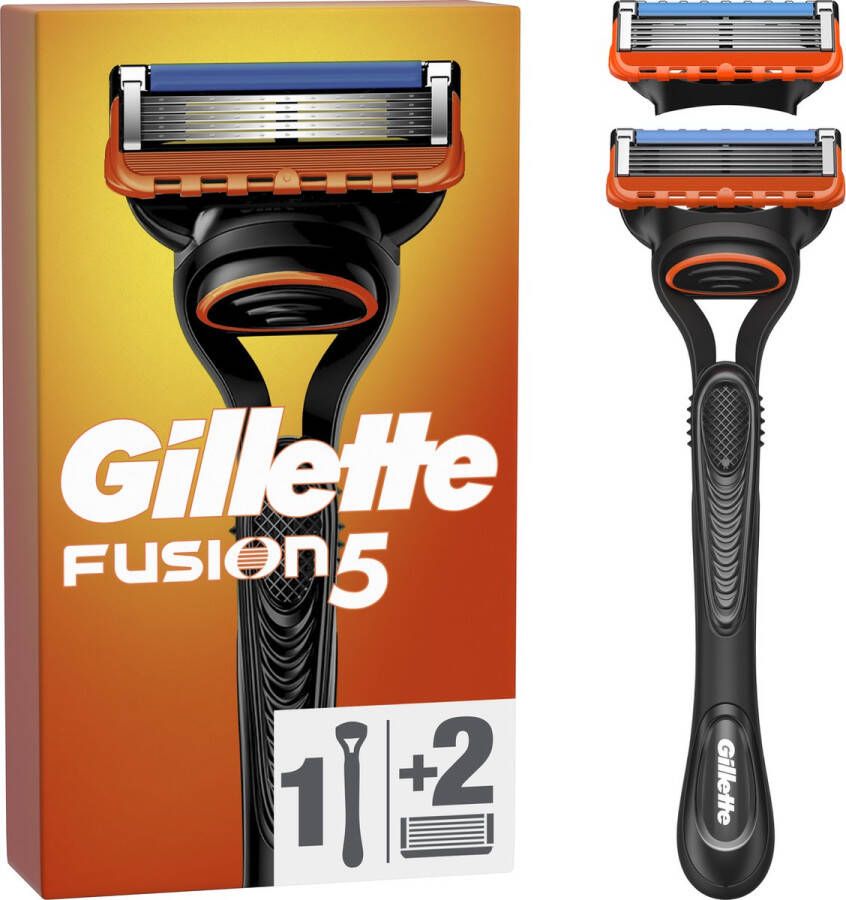 Gillette Fusion5 Scheersysteem Voor Mannen 1 Handvat 2 Navulmesjes