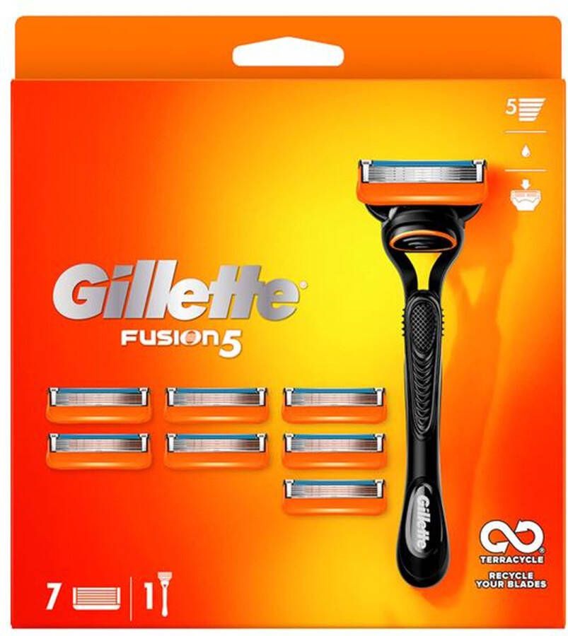 Gillette Fusion 5 7ST Navulmesjes + 1 Fusion5 Scheermes houder