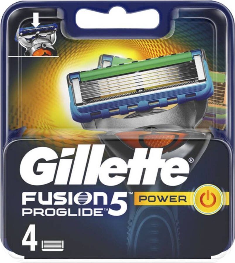 Gillette Fusion 5 ProGlide Power Scheermesjes Navulmesjes 4 Stuks