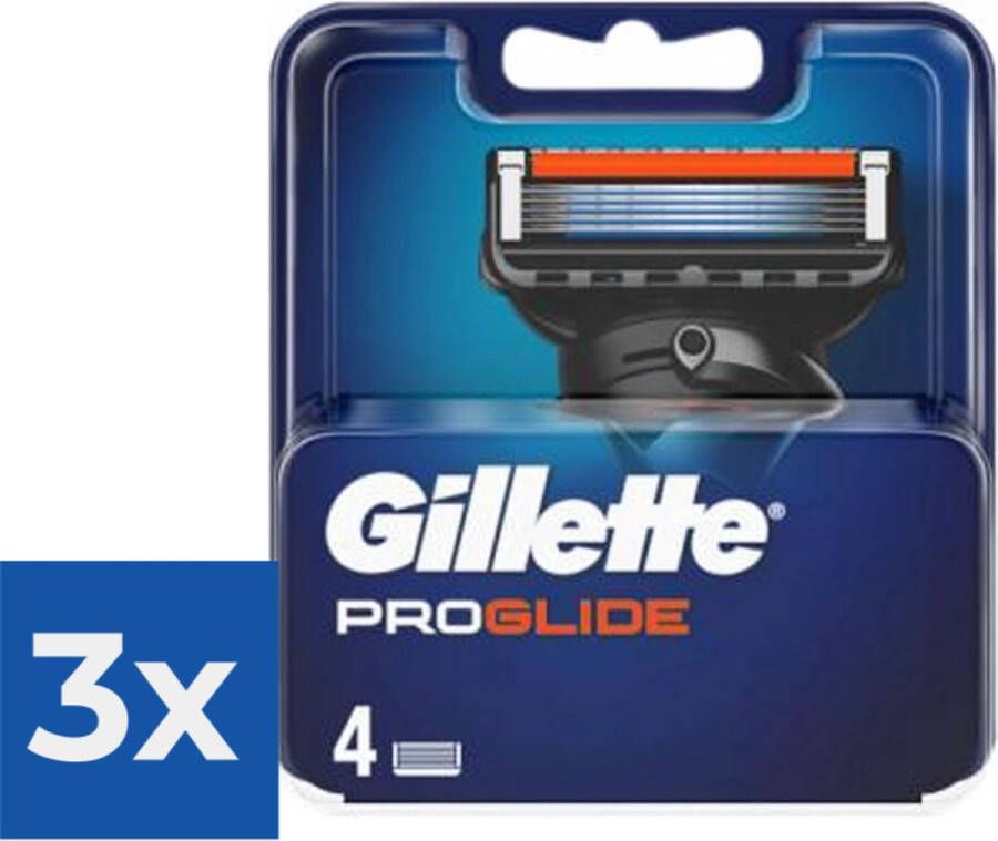 Gillette Fusion 5 ProGlide Scheermejses Navulmesjes 4 Stuks Voordeelverpakking 3 stuks