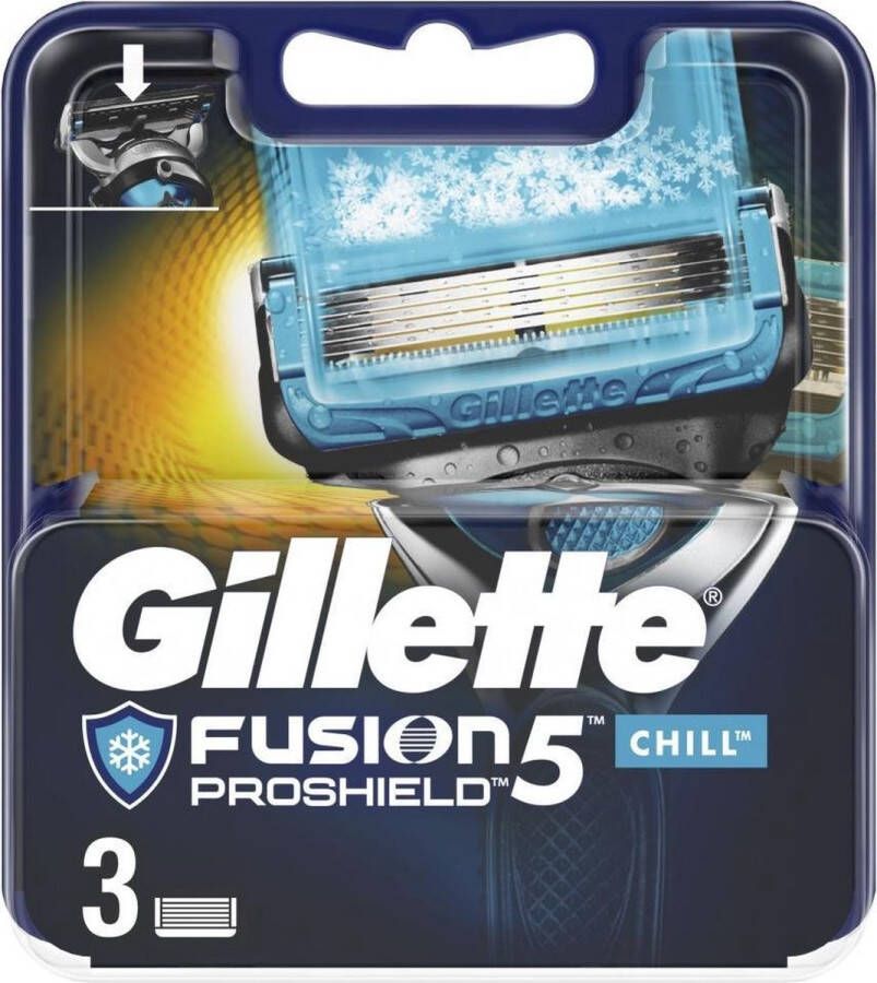 Gillette Fusion 5 Proshield Chill scheermesjes 3 stuks