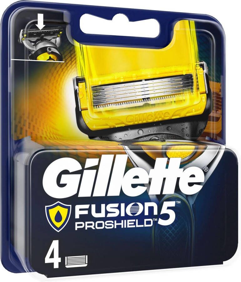 Gillette Fusion 5 Proshield Scheermesjes Yellow 4 stuks