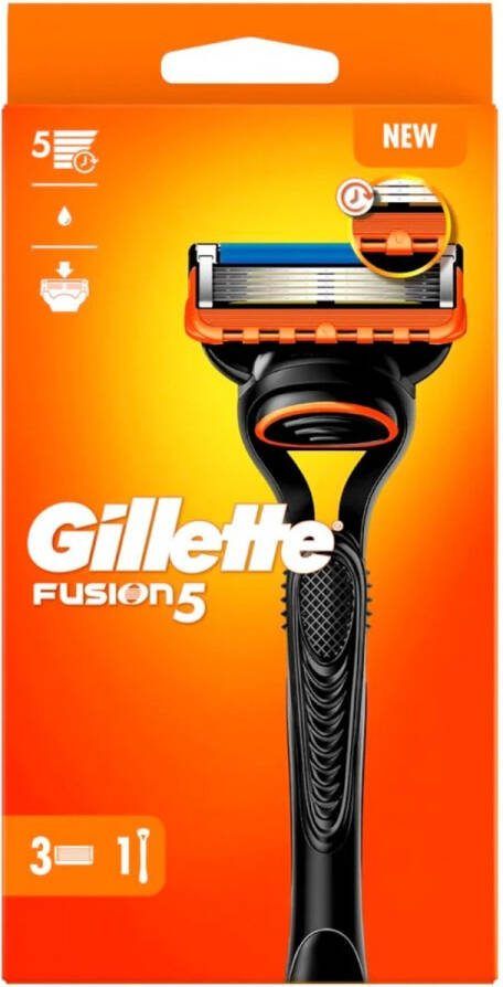 Gillette Fusion 5 scheerapparaat + 3 navulmesjes