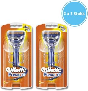 Gillette Fusion Apparaat + 2 Scheermesjes 2 Stuks