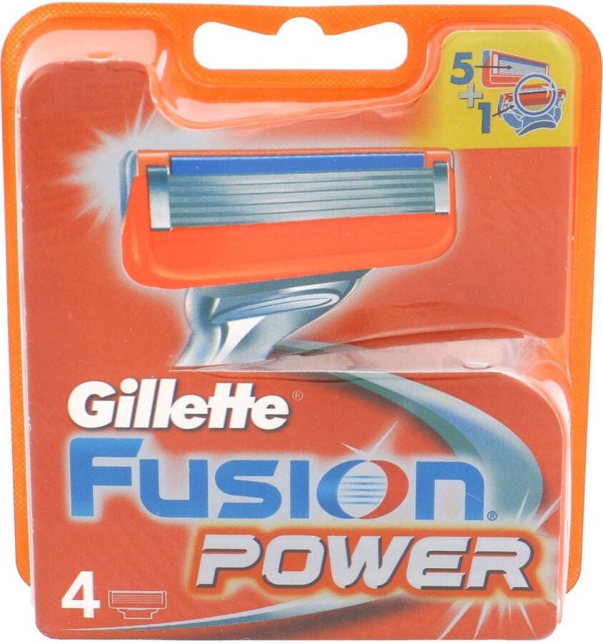 Gillette Fusion power 4 stuks 5 blades scheermesjes opzet stukjes