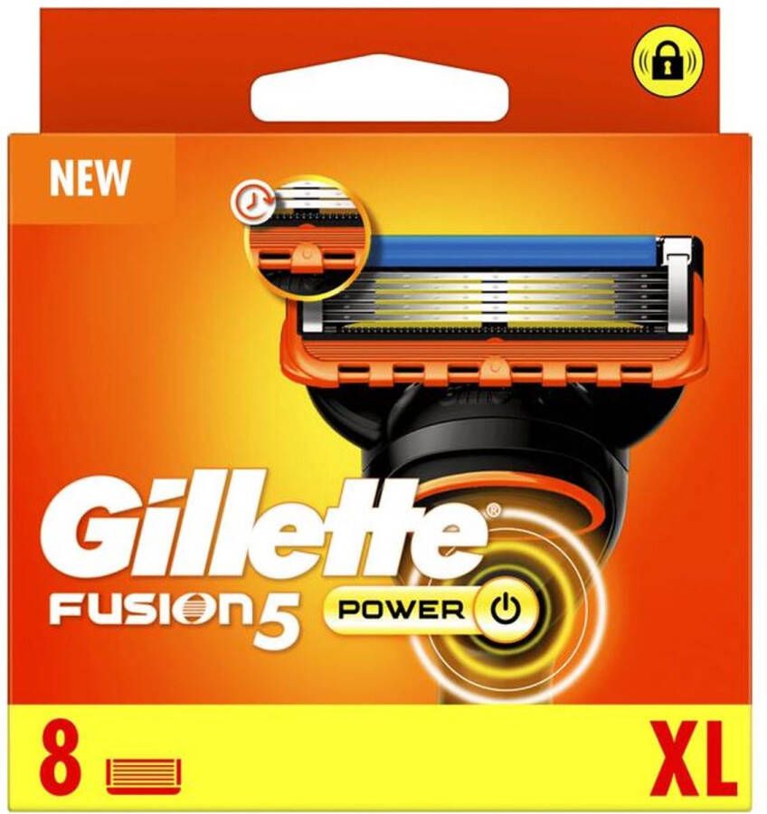 Gillette midpack Fusion5 Power Navulmesjes 8 stuks