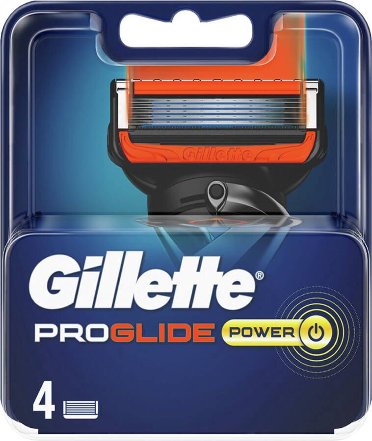 Gillette Fusion ProGlide Power Scheermesjes Verpakking van 4 Scheermesjes