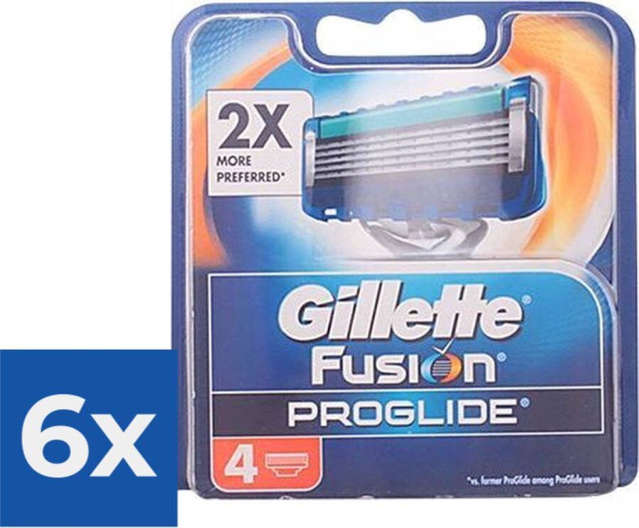 Gillette Fusion ProGlide Scheermesjes 4 Stuks Voordeelverpakking 6 stuks