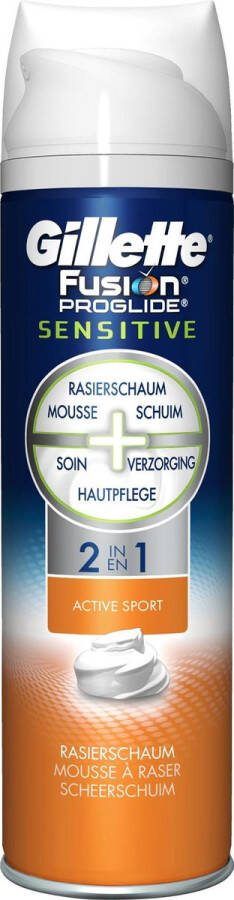 Gillette Fusion ProGlide Sensitive Active Sport Voordeelverpakking 6x200ml Scheerschuim