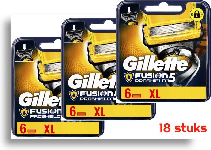 Gillette Fusion Proshield Scheermesjes 18 Stuks-Scheermesjes