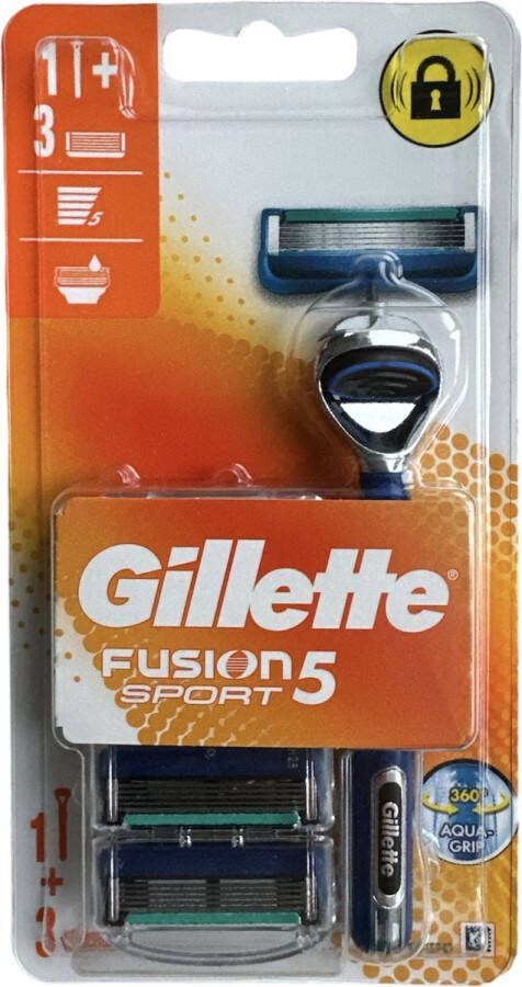 Gillette Fusion Sport 5 1 Houder & 3 Mesjes Precisie Comfort Sportief Gladheid