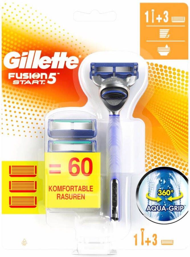 Gillette Fusion Start Scheermes + 3 navulmesjes