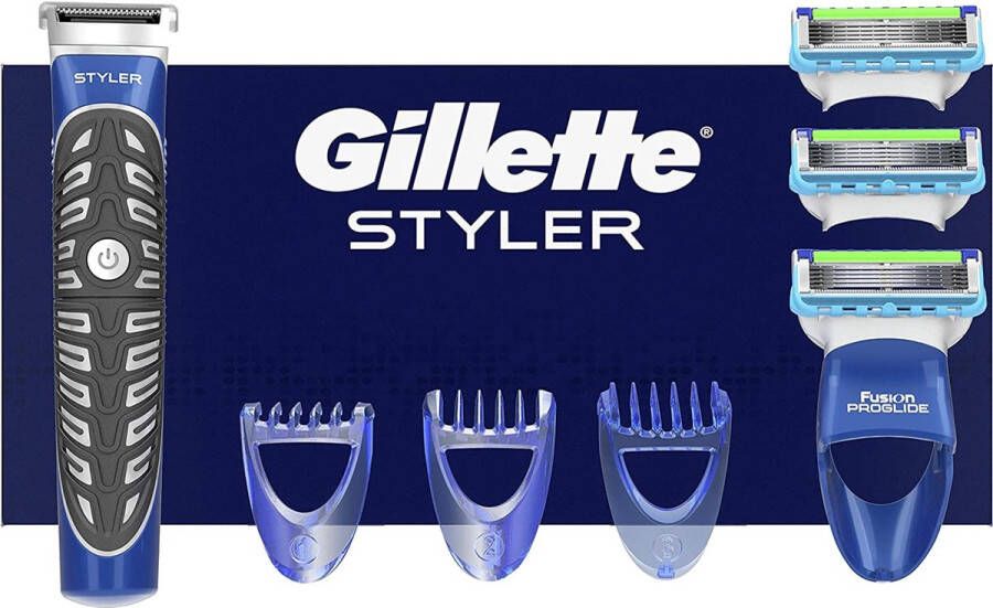 Gillette Fusion ProGlide 3 in 1 styler Scheermes voor Mannen Incl. 3 verwisselbare Kammen & 3 Scheermesjes Giftset