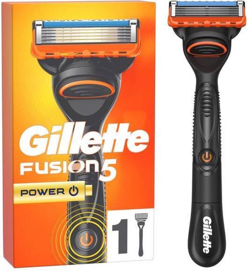 Gillette Fusion5 Power scheerapparaat voor mannen Zwart Oranje