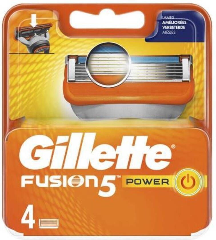 Gillette Fusion5 Power Scheermesjes Mannen 4 stuks