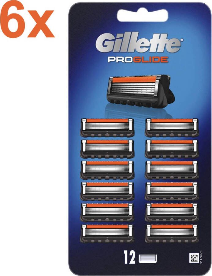 Gillette Fusion5 ProGlide Scheermesjes Navulmesjes 72 Stuks Voordeelverpakking