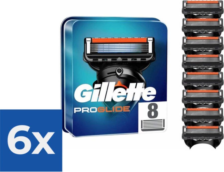 Gillette Fusion5 ProGlide Scheermesjes Navulmesjes 8 Stuks Voordeelverpakking 6 stuks
