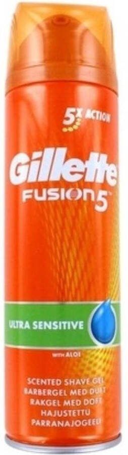 Gillette Fusion5 Scheergel Sensitive 3x200 ml Voordeelverpakking