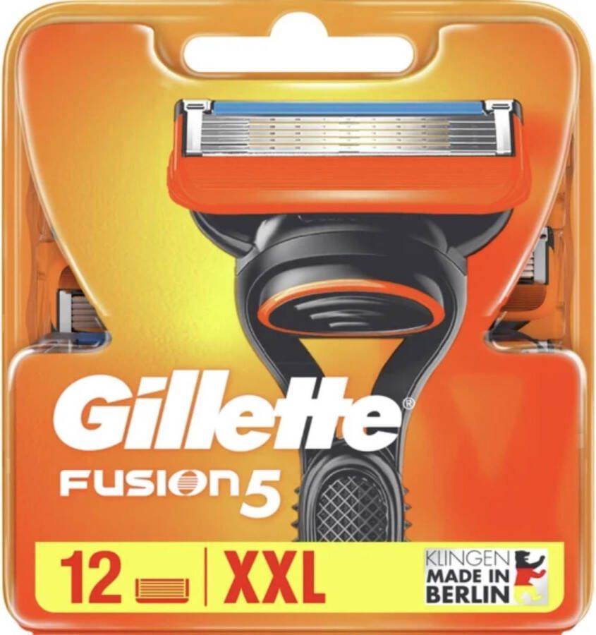 Gillette Fusion5 Scheermesjes voor Mannen 12 Navulmesjes XXL Voordeelverpakking