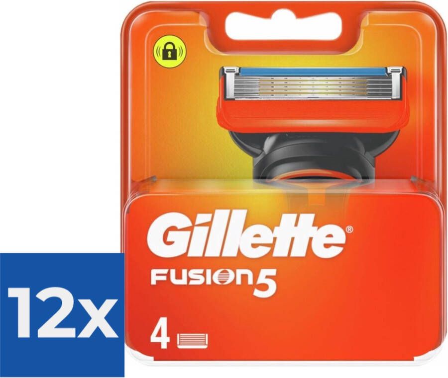 Gillette Fusion5 Scheermesjes Navulmesjes 4 Stuks Voordeelverpakking 12 stuks