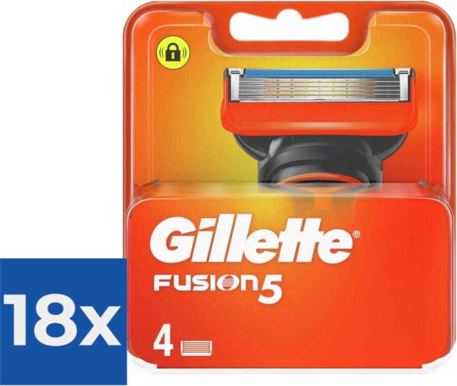 Gillette Fusion5 Scheermesjes Navulmesjes 4 Stuks Voordeelverpakking 18 stuks