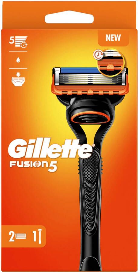 Gillette Fusion5 Scheersysteem Voor Mannen 1 Handvat 2 Navulmesjes