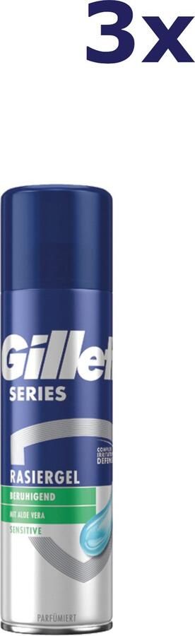 Gillette 3x Series Scheergel Sensitive Skin 200 ml