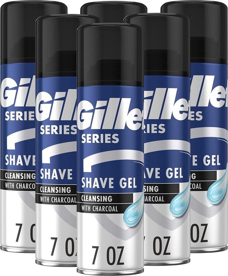Gillette 6x Scheergel Series Cleansing with Charcoal 200 ml
