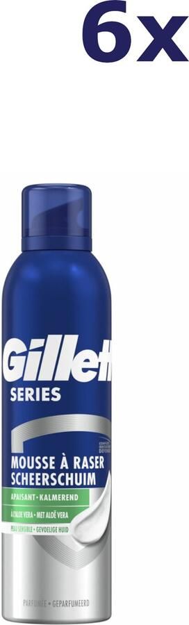 Gillette 6x Series scheerschuim 250ml gevoelige huid